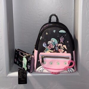 Very Merry Unbirthday Disney Loungefly Backpack & Wallet